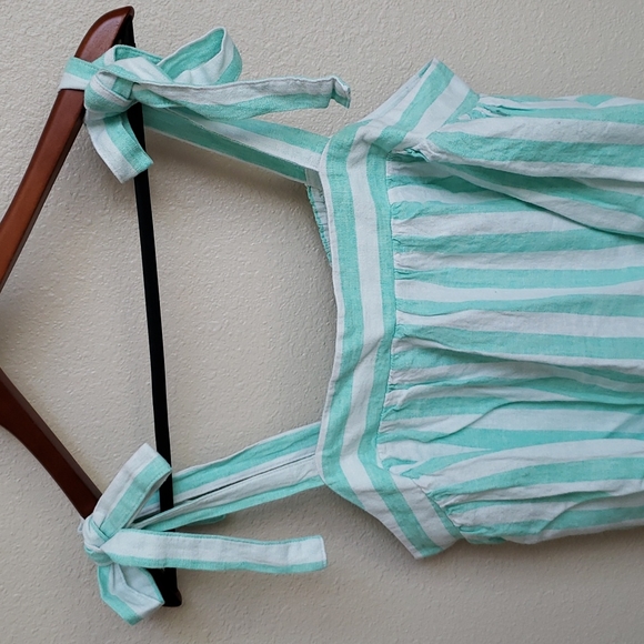 NWT Stoney Clover Lane women's green vertical striped tank top - Picture 2 of 6